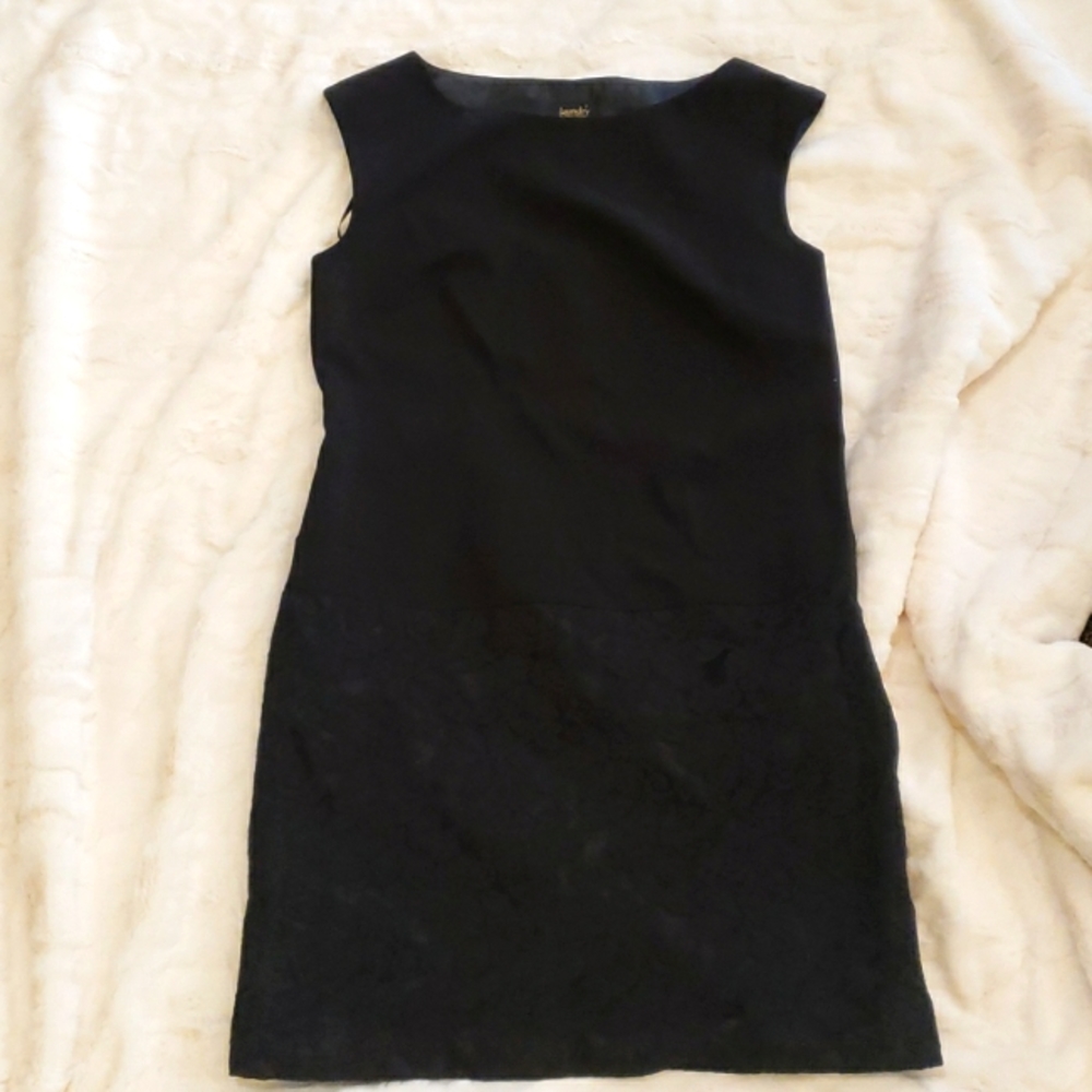 Black half lace dress